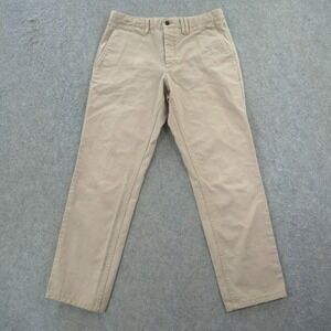 Norse Project Pants Mens 29 Beige Aros Heavy Chinos Flat Front Mid Rise Button
